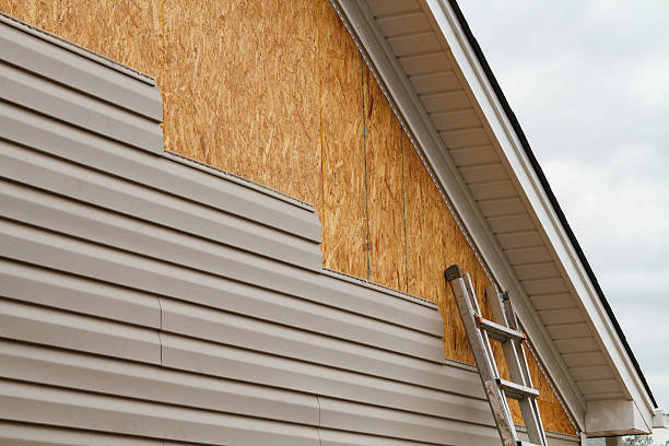 Professional Vinyl Siding technician working in Aurora, IN